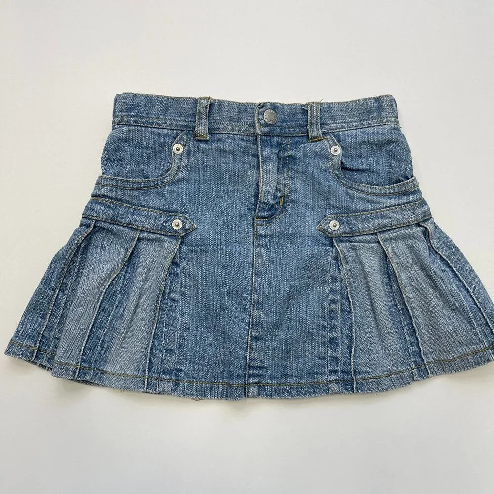 The Children's Place Stretch Denim Pleated Skort Size 6